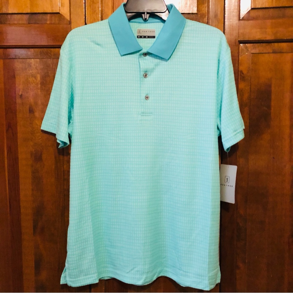 PGA Tour Short Sleeve Golf Shirt, SPF 50, Travel Or Cruise Wear,  NWT, Gift, Med